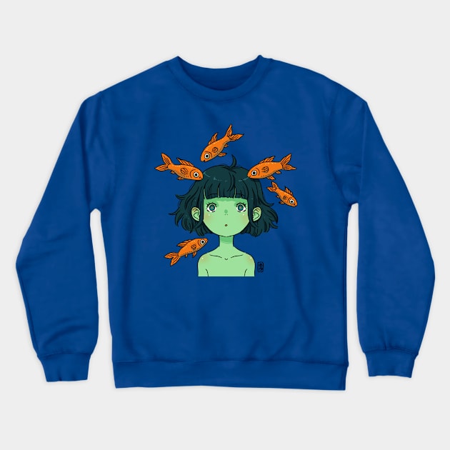 Orange fishes Crewneck Sweatshirt by Freeminds